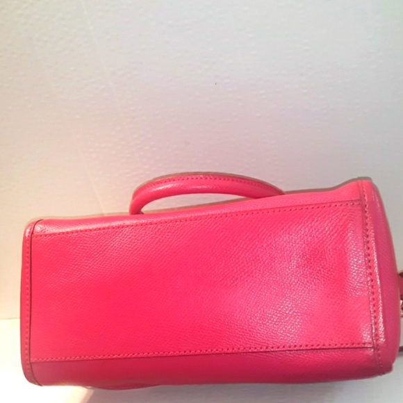 ☆Gorgeous ☆Brand New COACH Ruby Pink Leather Mini Bennett Satchel X-Body - Picture 12 of 16